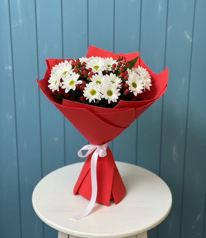 Букет цветов из: Хризантемы в Томмоте