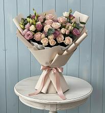 Букет цветов из:  Розы и Лизиантусы #REPLACE_PRED# Томмоте