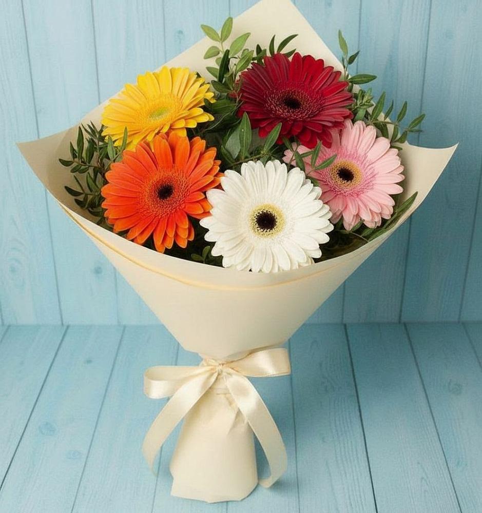 Букет цветов из: Герберы в Томмоте