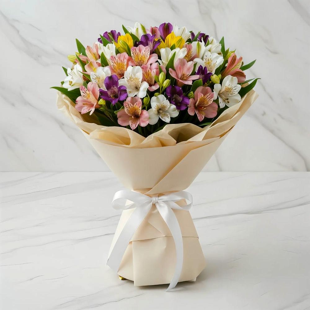 Букет цветов из: Альстромерии в Томмоте