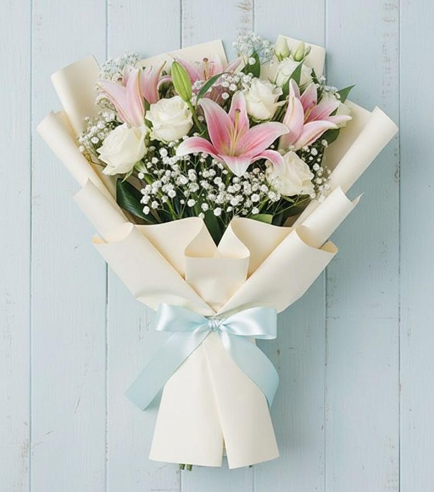 Букет цветов из: Лилии в Томмоте