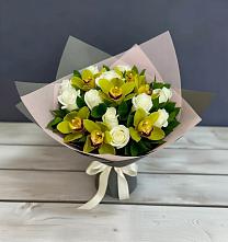 Букет цветов из:  Орхидеи и Розы #REPLACE_PRED# Томмоте