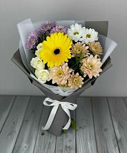 Букет цветов из:  Розы, Герберы и Хризантемы в Томмоте