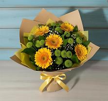 Букет цветов из:  Герберы и Хризантемы в Томмоте