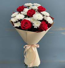 Букет цветов из:  Розы и Хризантемы в Томмоте