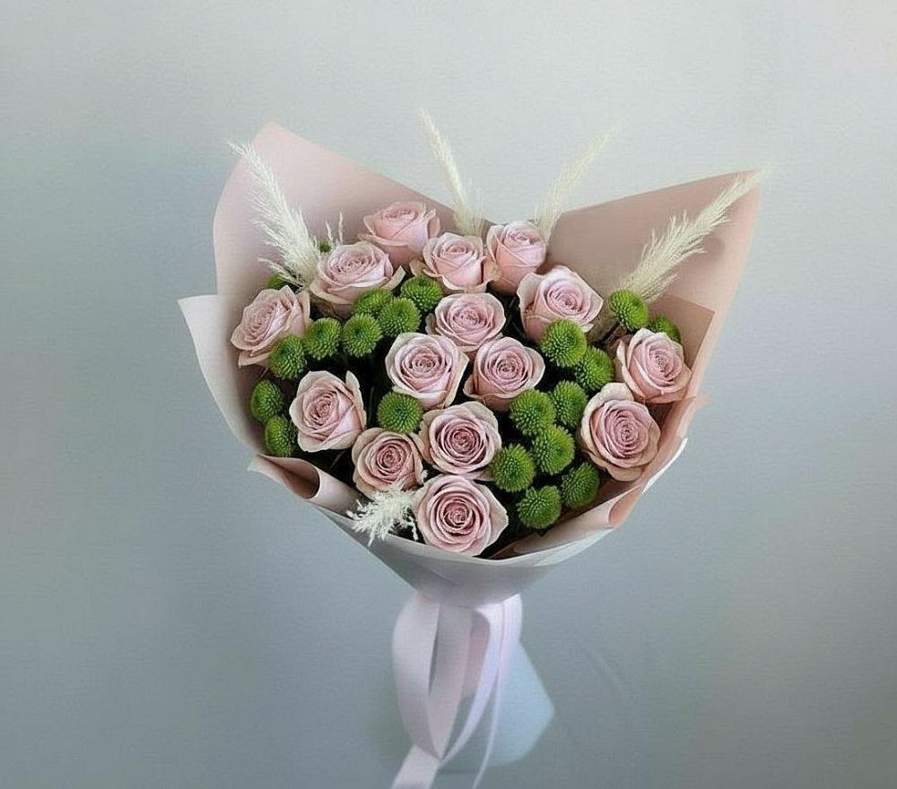 Букет цветов из: Розы и Хризантемы в Томмоте