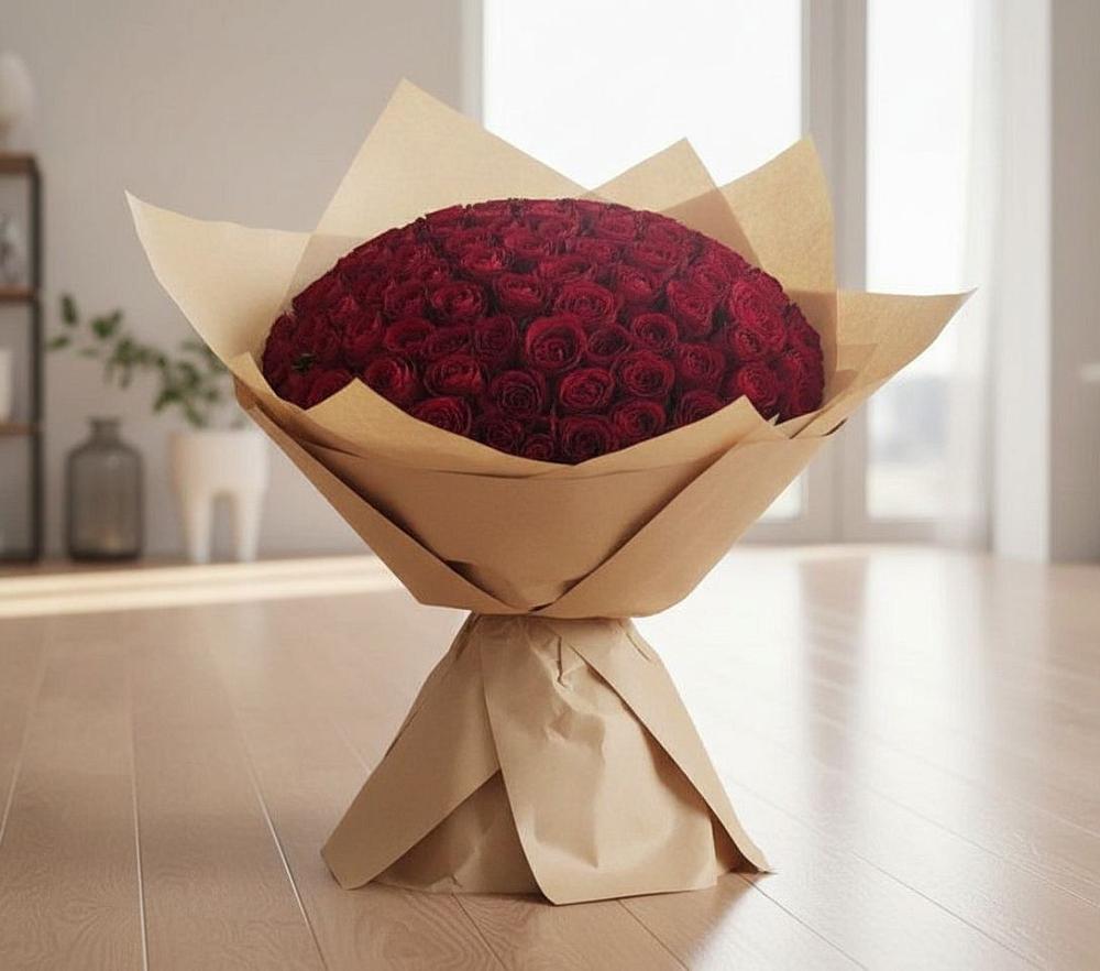 Букет 101 Красная роза в Томмоте