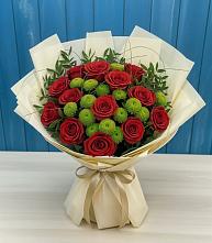 Букет цветов из:  Розы и Хризантемы в Томмоте