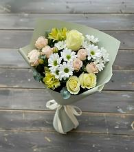 Букет цветов из:  Альстромерии, Розы и Хризантемы в Томмоте